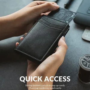  RFID pop-up metal card holder