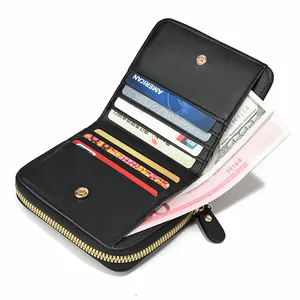 Women’s Portable Zipper Wallet – Compact Multi-Card & Cash Holder
