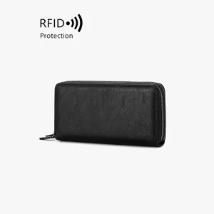 Men's RFID Protection Wallet with 12 Card Slots Black