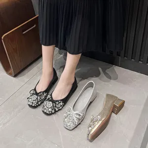  Square-Toe Single Shoes 
