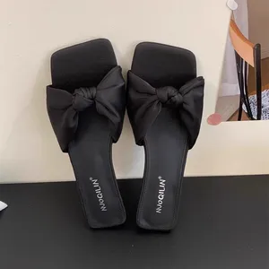 Satin Bow Sandals 