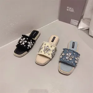 Straw-Woven Sandals for Women