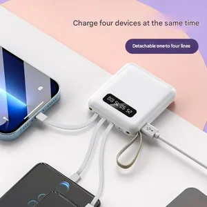 Smart Portable Power Bank with Built-in Cable