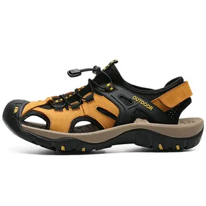 Men's Casual Genuine Leather Beach Sandals