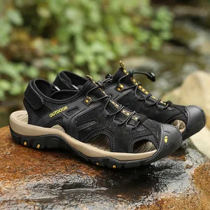 Men's Casual Genuine Leather Beach Sandals