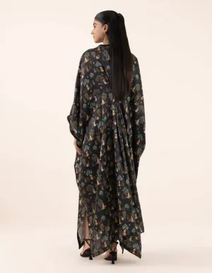SAPPHIRE - Printed Silk Kaftan