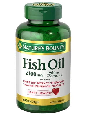 Nature's Bounty Odorless Fish Oil 2400mg 90 Softgels
