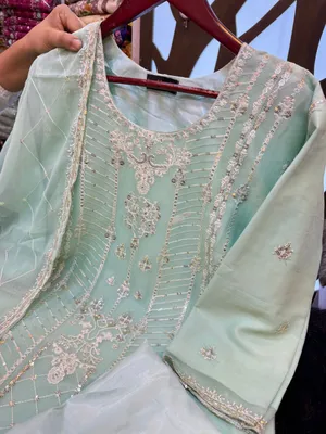 Premium Chiffon Party Dress – Stitched