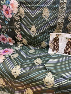 Swizz Lawn Embroidered & Lace Work 3-Piece Set1