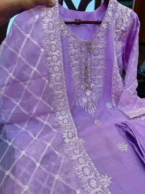 Luxury Chiffon Georgette Embroidered Party Wear