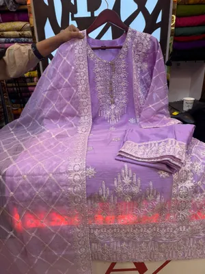 Luxury Chiffon Georgette Embroidered Party Wear