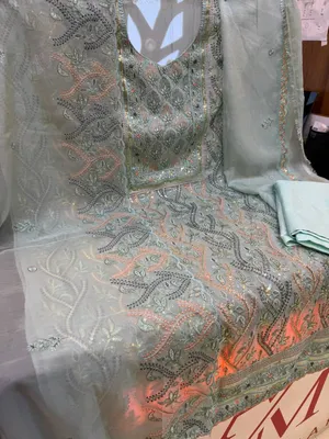 Elegant Jimicho Fabric Party Wear with Stone & Embroidery