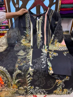 Premium Dubai Cherry Silk Mirror Work Stitched Dress