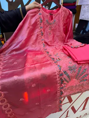 Premium Gold  Georgette Party Dress