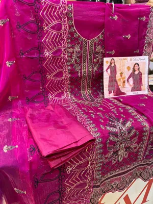 Premium Gold Organza Party Dress