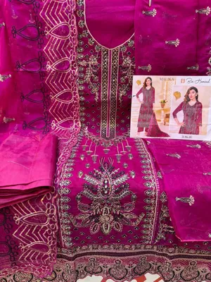 Premium Gold Organza Party Dress