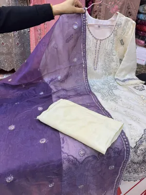 Premium Gold  Organza Party Dress