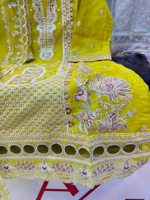 Premium Gold  Organza Party Dress