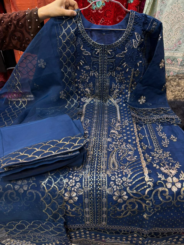 Premium Gold  Organza Party Dress