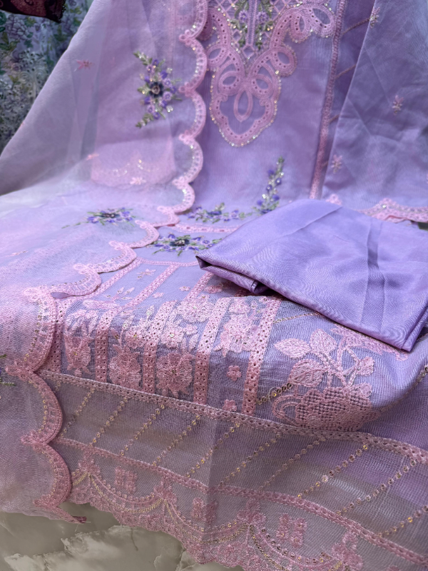 Soft Quata Embroidered Set with Elegant Finish