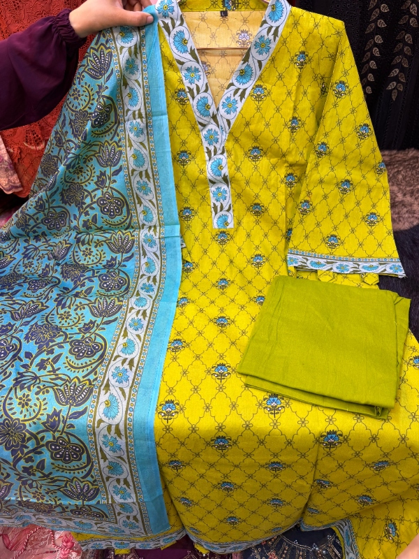 Soft Swizz Lawn Outfit with Printed Cotton Dupatta