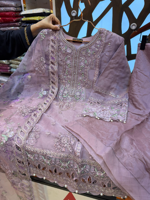 Original Pakistani Sadabahar Organza Suit