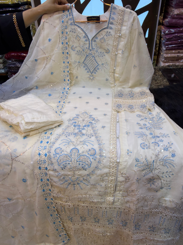 Original Pakistani Sadabahar Chiffon Round Dress