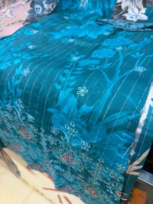 Printed Swizz Cotton Suit with Quata Dupatta