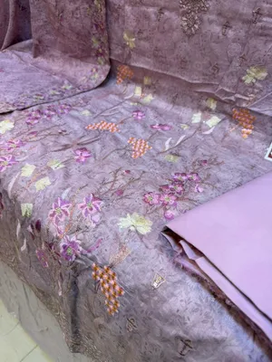 Pakistani Swizz Cotton Printed Suit with Embroidered Panel