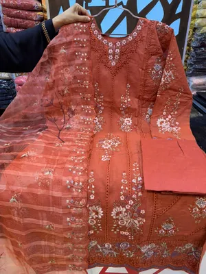 Step Swizz Lawn Cotton Suit with Embroidery and Boring Work