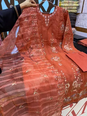 Step Swizz Lawn Cotton Suit with Embroidery and Boring Work