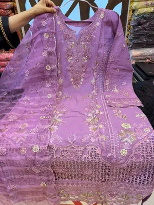 Premium Swizz Lawn Cotton Suit with Decorative Panel Design