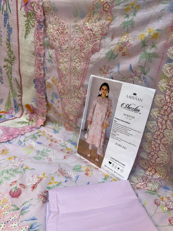 Designer Swizz Cotton Suit with Cotton Embroidered Dupatta