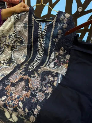 Stylish Swizz Cotton Printed Suit with Palazzo Bottom Set