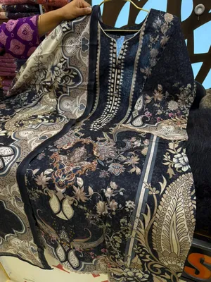 Stylish Swizz Cotton Printed Suit with Palazzo Bottom Set