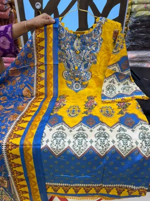 Trendy Swizz Cotton Printed Suit with Stylish Cotton Dupatta