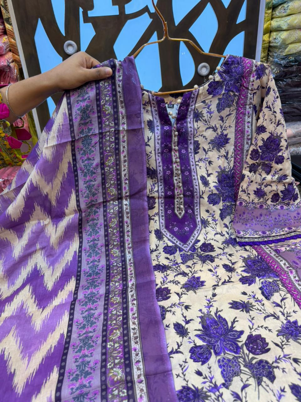 Signature Swizz Cotton Printed Suit with Statement Palazzo Style