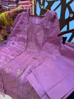 Refined Step Cotton Lawn Suit with Artistic Embroidery Finish