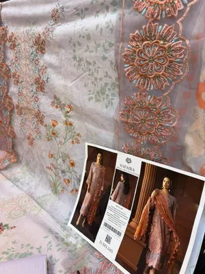 Classic Swizz Cotton Suit with All Over Embroidery Finish