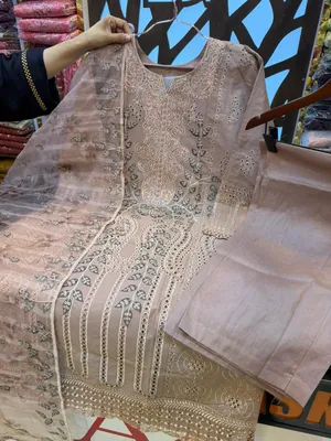 Exclusive Swizz Lawn Suit with Elegant Cutwork Design
