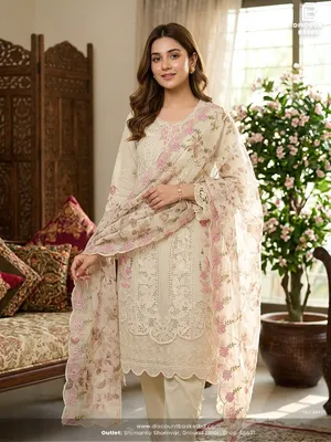 Premium Swizz Lawn Suit with Boring Embroidery Design