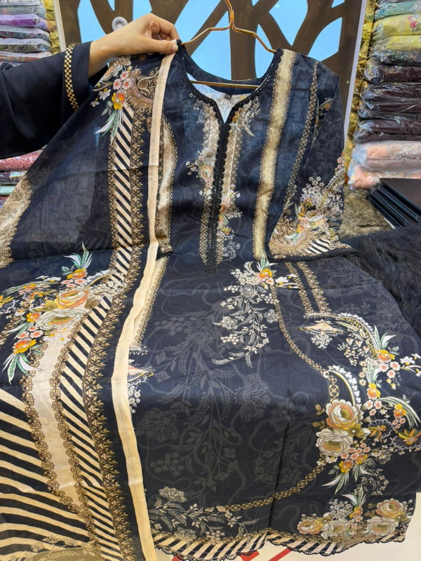 Elegant Swizz Cotton Pakistani Style Plazo Set