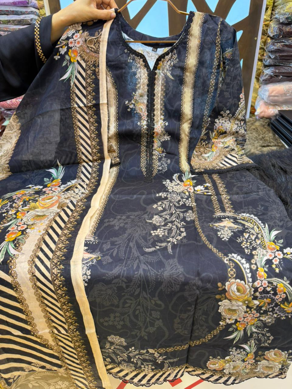 Elegant Swizz Cotton Pakistani Style Plazo Set