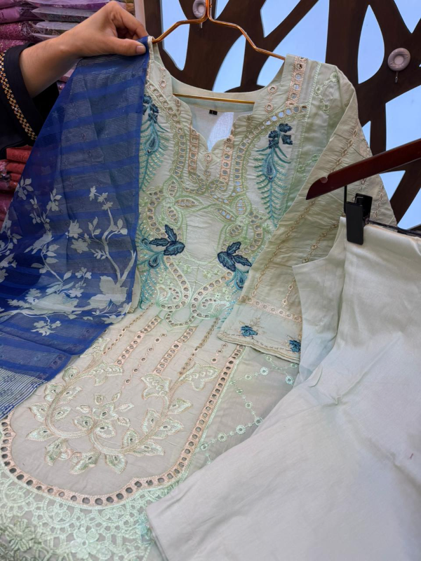Premium Step Cotton Swizz Lawn Party Wear Set