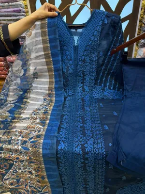 Designer Swizz Lawn Embroidered Palazzo Set