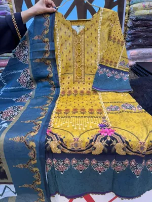 Elegant Swizz Cotton Pakistani Style Plazo Set