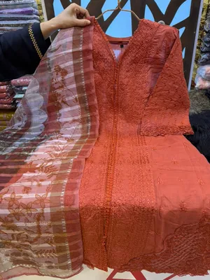 Luxury Step Cotton Festive Suit with Sequence Dupatta