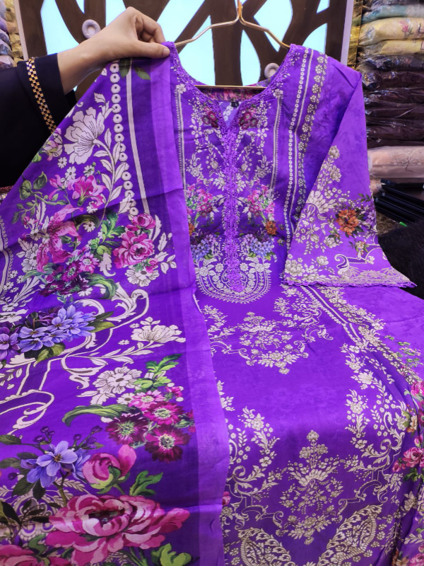 Premium Swizz Cotton Printed Palazzo Salwar Set