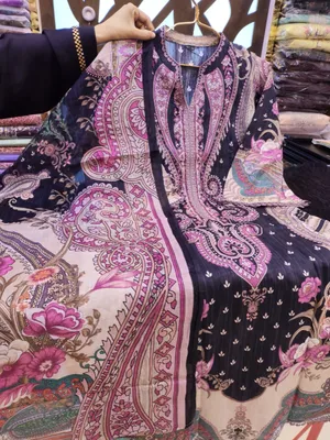 Designer Swizz Cotton Pakistani Inspired Suit Set