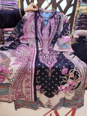 Designer Swizz Cotton Pakistani Inspired Suit Set
